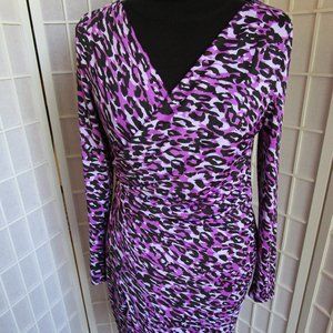 Purple Leopard Print Dress